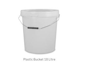 plastic bucket white heavy duty