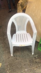 plastic chair with arm rest