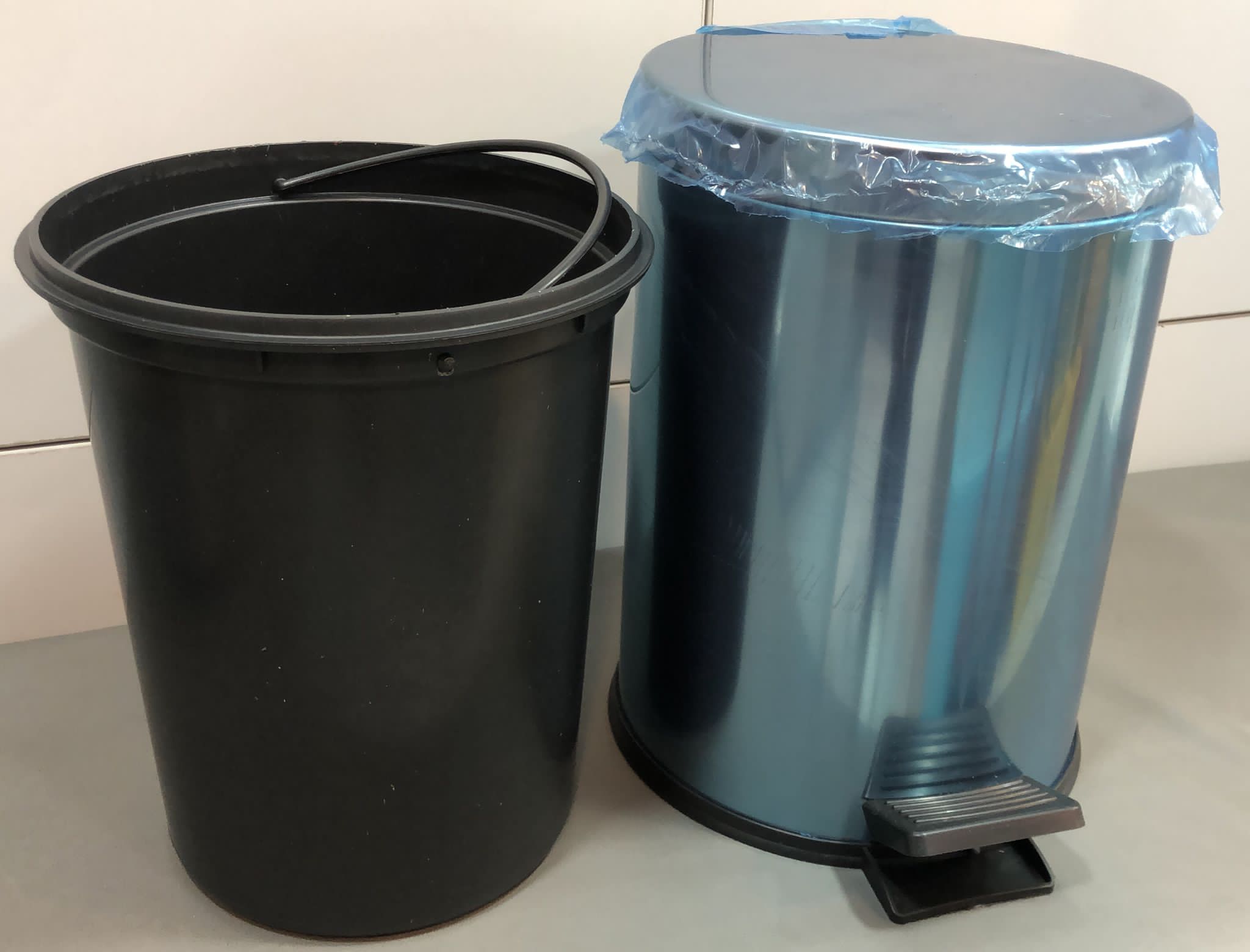 steel pedal bin round