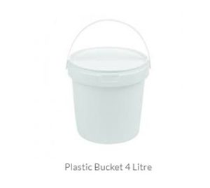 White Bucket 4 Litre with Handle